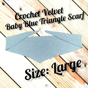 Crochet HANDMADE Velvet Triangle Scarf